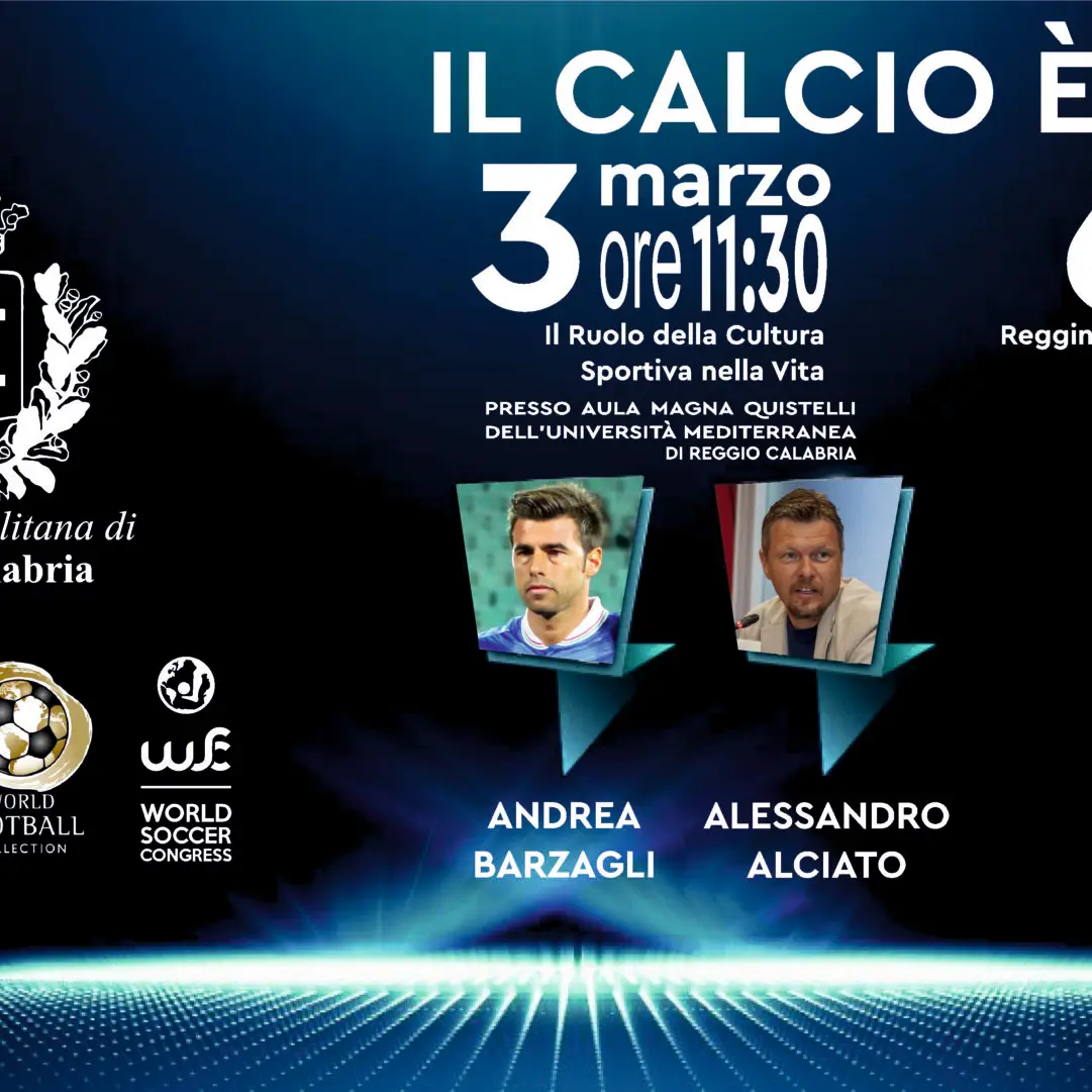 \"Il Calcio è Arte\", il 3 marzo protagonisti Barzagli ed Alciato, il 6 marzo edizione speciale dedicata alla storia della Reggina