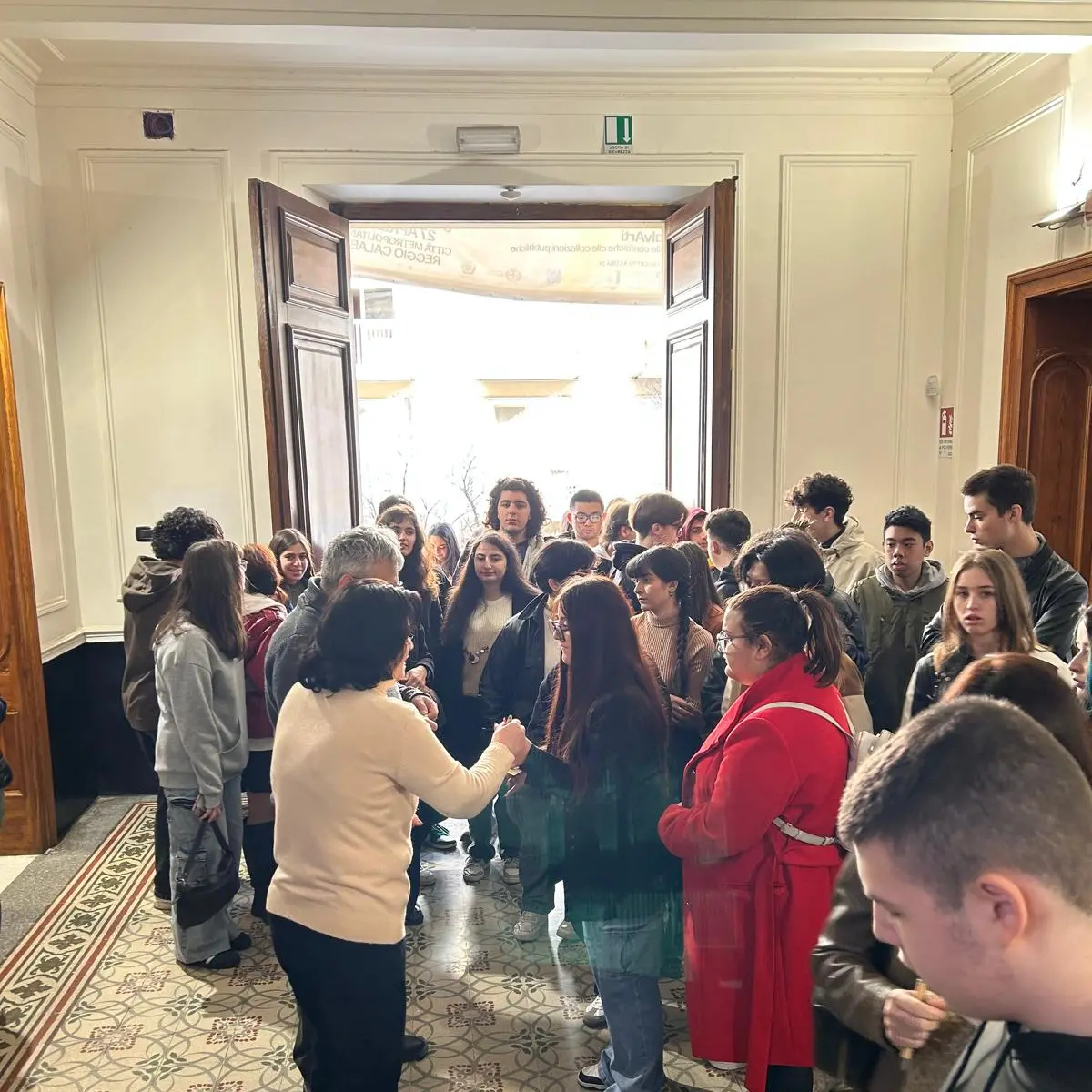 Reggio, al Palazzo della Cultura per la mostra ‘SalvArti’, in visita il Liceo Artistico ‘Preti-Frangipane’