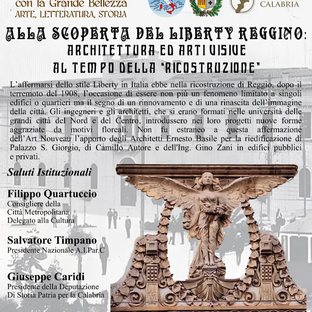Reggio, la conferenza \"Alla scoperta del Liberty reggino: architettura ed arti visive al tempo della ricostruzione\"