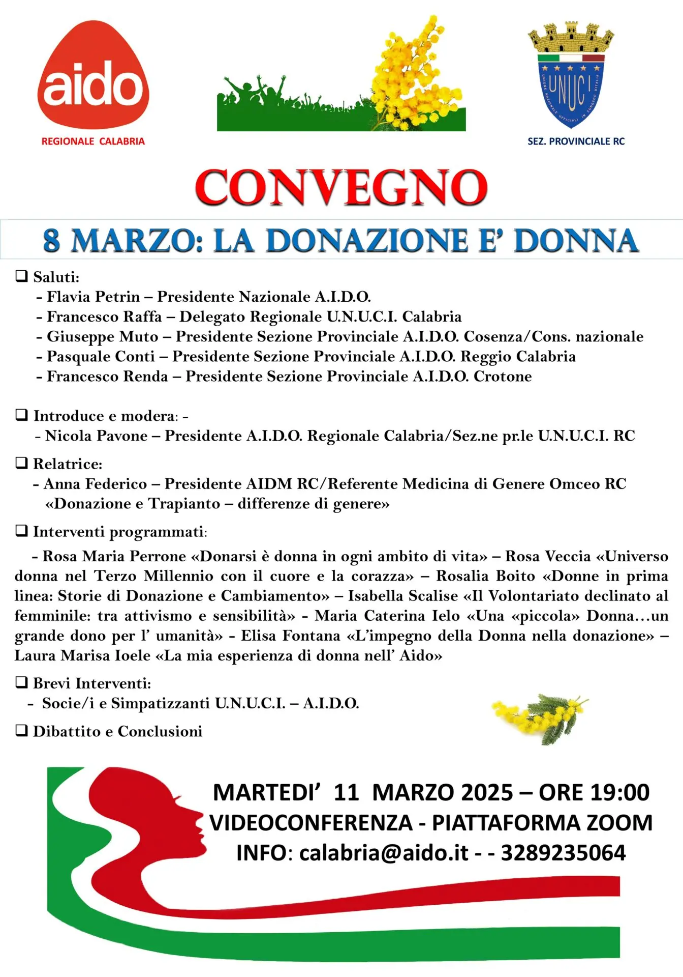 A Reggio il convegno “8 Marzo: La Donazione è Donna”