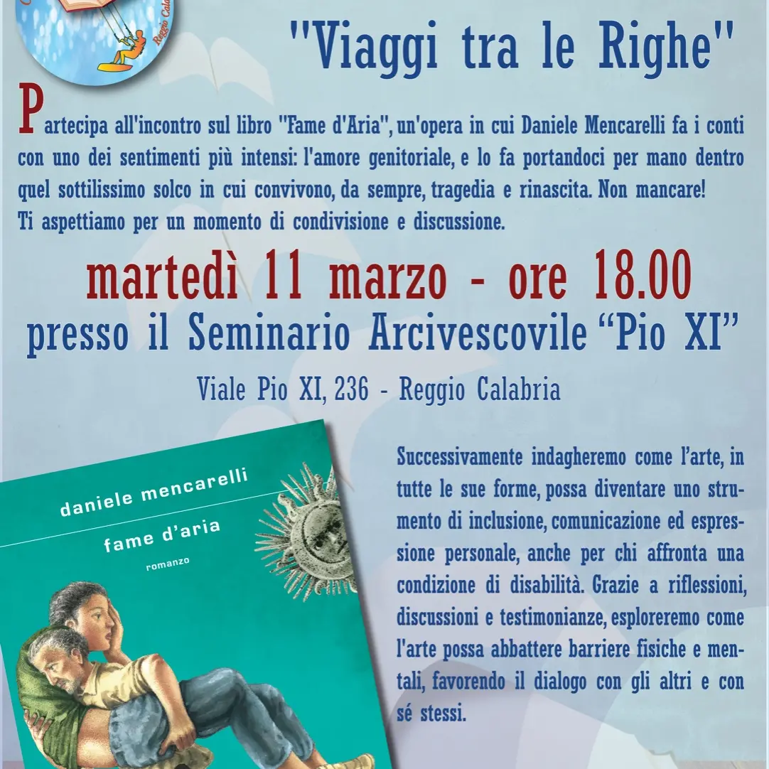 Reggio, dibattito sul testo di Daniele Mancarelli \"Fame d'aria\"