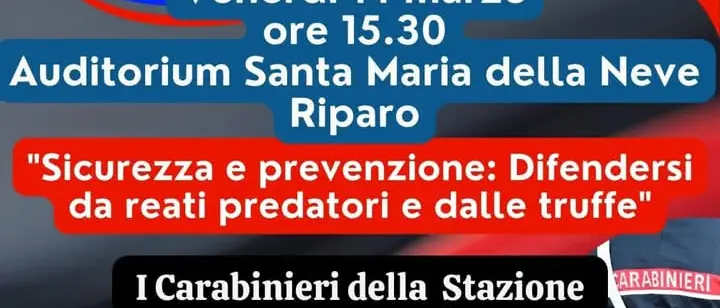 A Cannavò incontro su sicurezza e prevenzione per difendersi dalle truffe