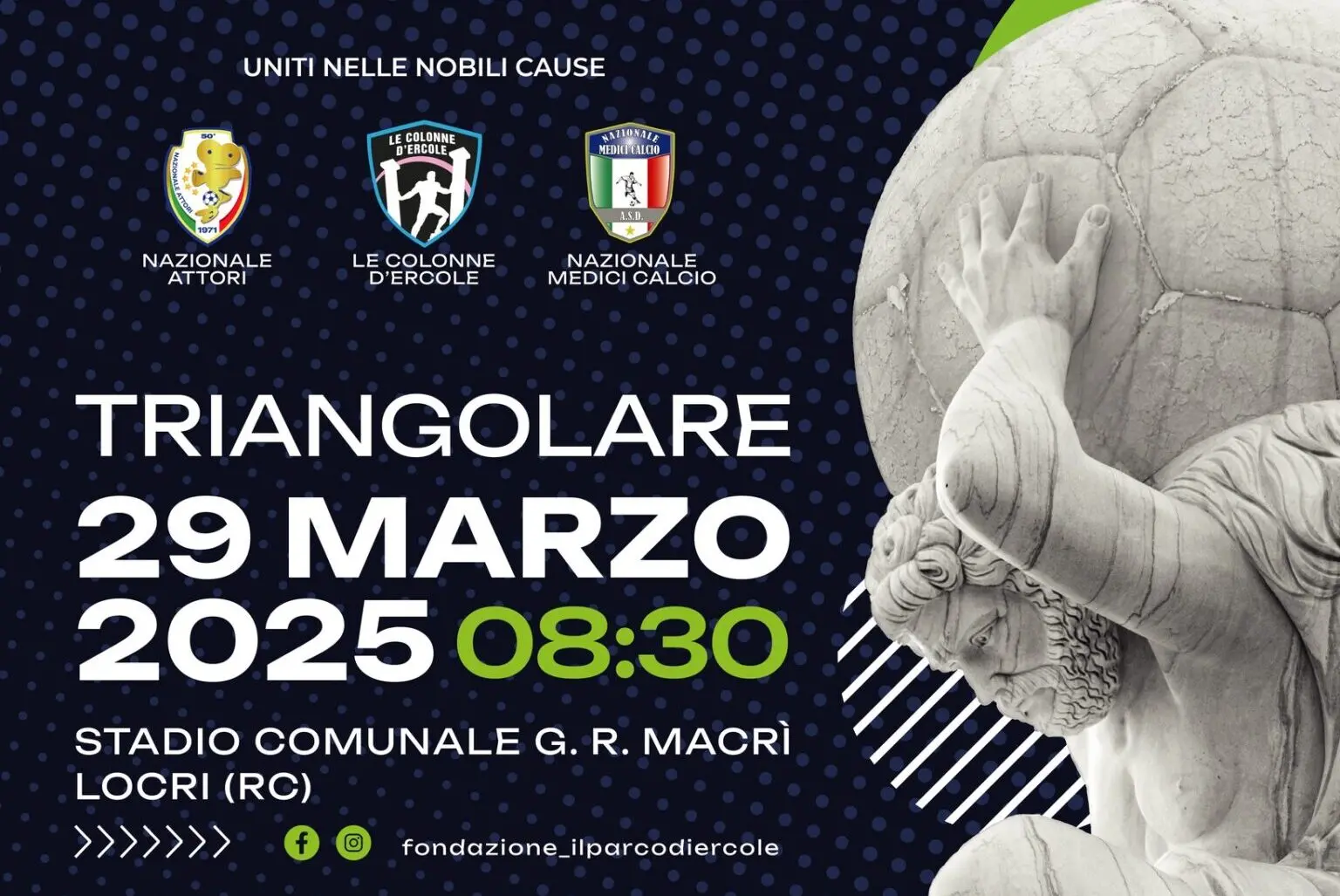 Locri, tutto pronto per il triangolare di beneficenza del Parco di Ercole