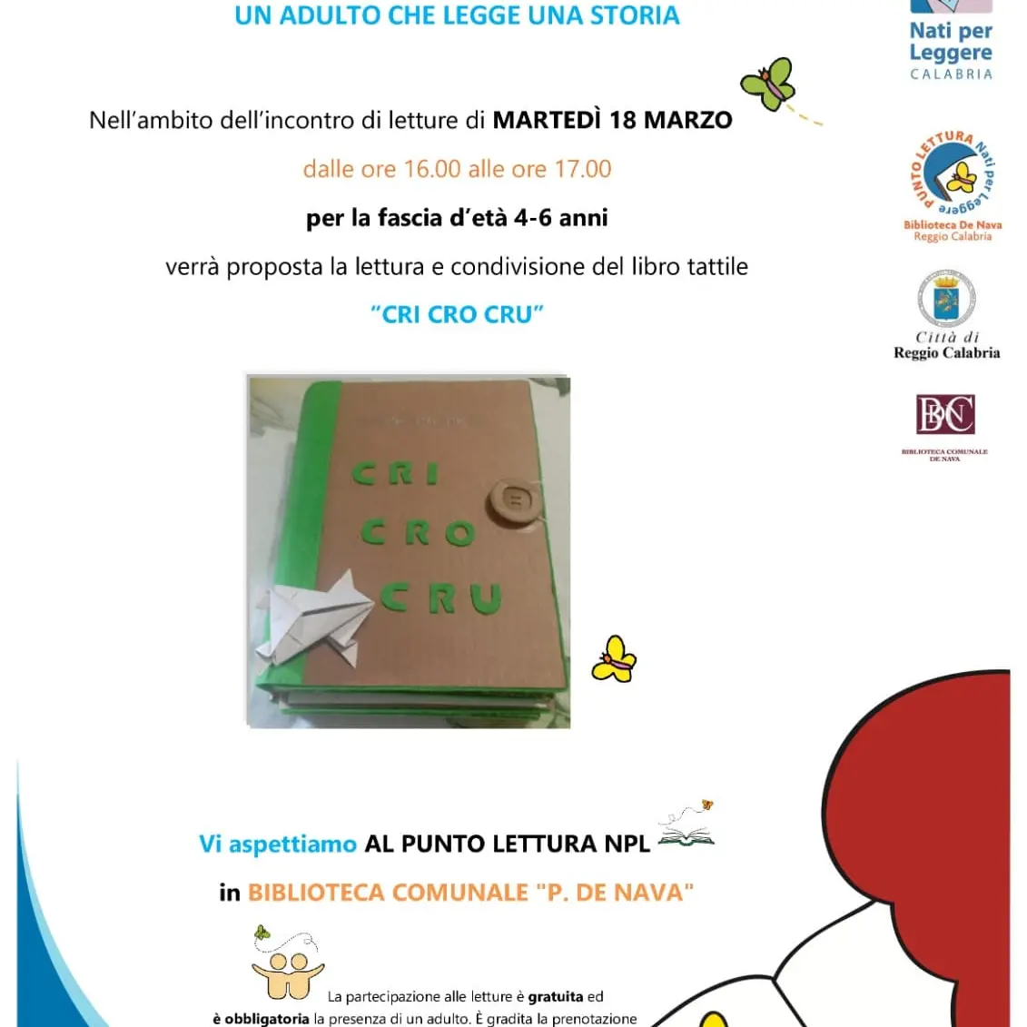 Reggio, la biblioteca comunale ospita un appuntamento dedicato ai più piccoli