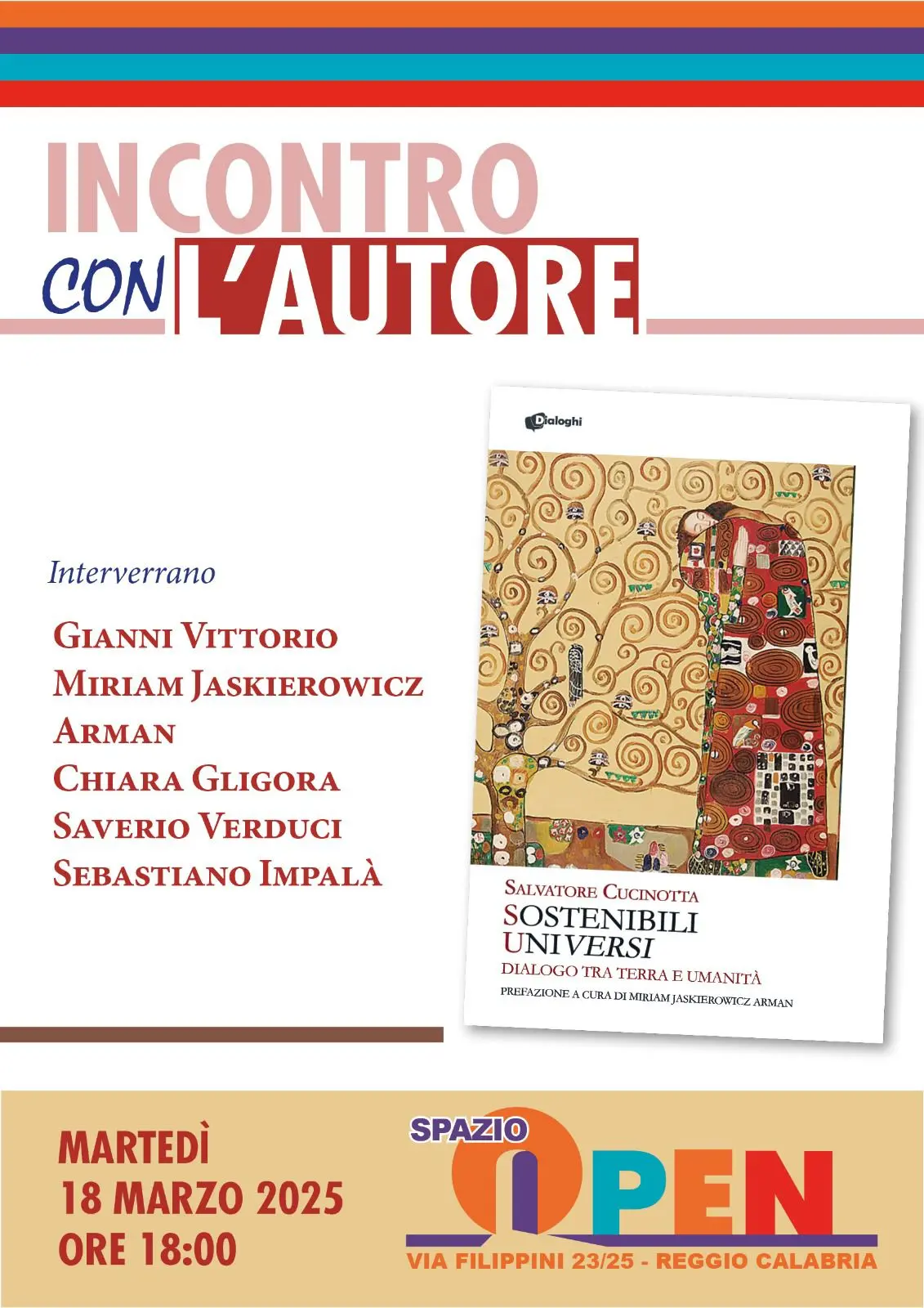 Reggio, presentazione del libro \"Sostenibili Universi\" di Salvatore Cucinotta