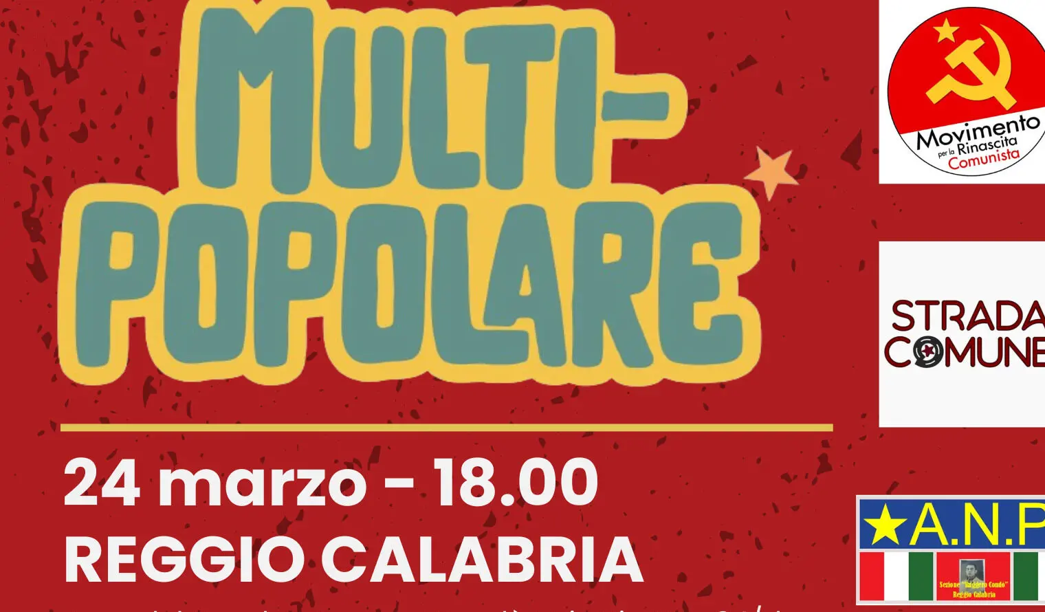 La sezione ANPI \"Ruggero Condò\" ospita Giuliano Marrucci: presentazione di Riscossa Multipopolare