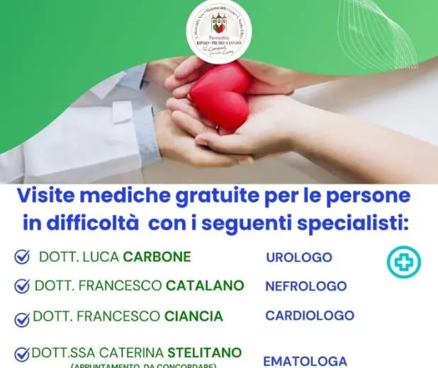 Reggio, proseguono le visite mediche gratuite alla Parrocchia San Nicola di Bari e Santa Maria della Neve