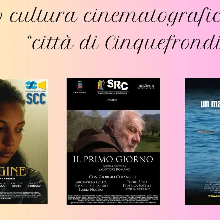 Cinquefrondi, venerdì la proiezione dei cortometraggi in gara per il Premio Cultura Cinematografica 2025