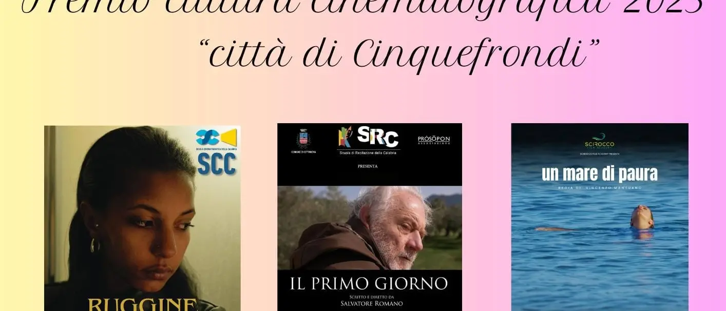 Cinquefrondi, venerdì la proiezione dei cortometraggi in gara per il Premio Cultura Cinematografica 2025