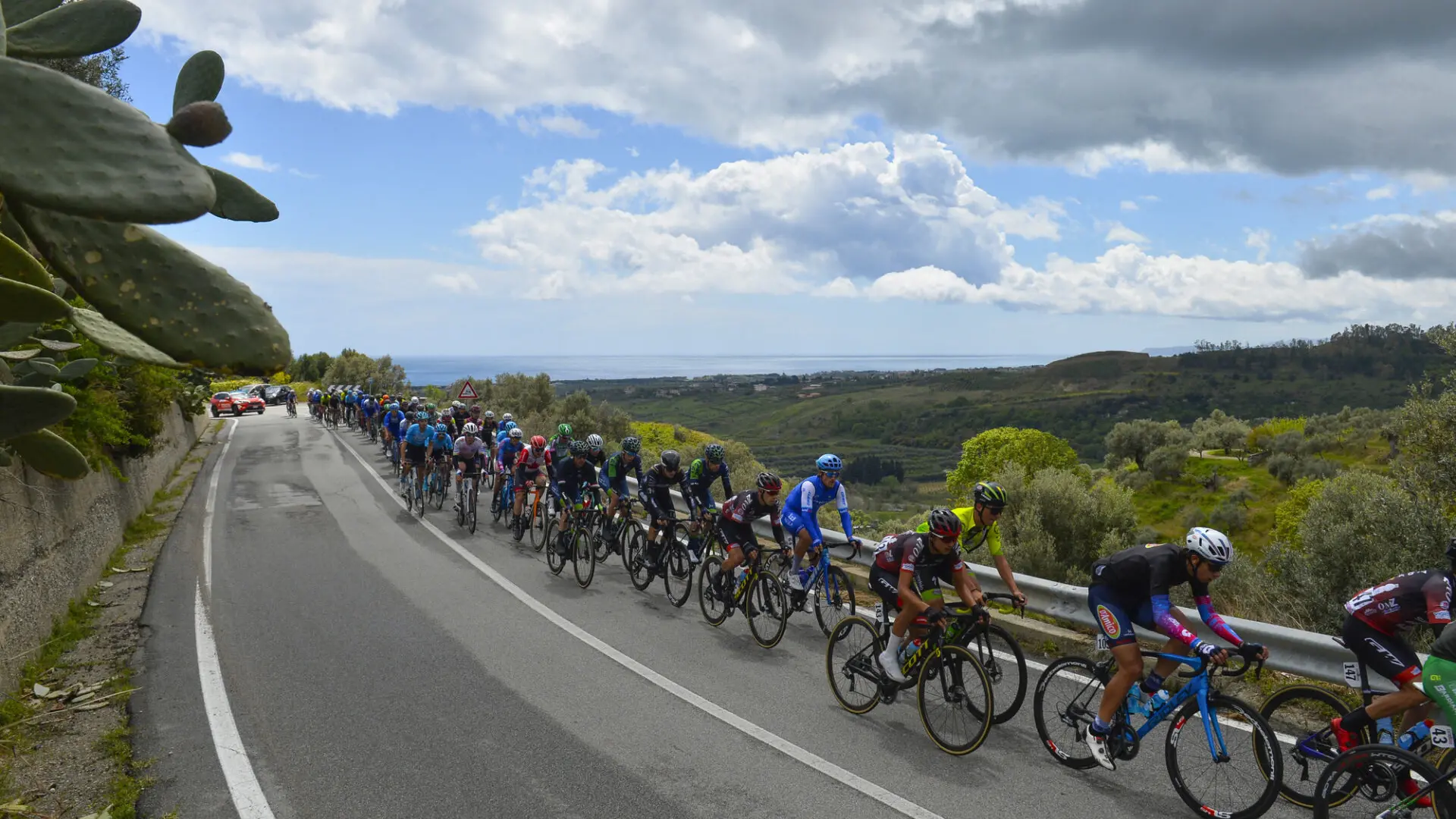 Giro Ciclistico Citt\\u00E0 Metropolitana di Reggio Calabria 2023 - 66th Edition - Riace Marina - Reggio Calabria - 162,4 km - 16/04/2023 - Peloton - Scenery - photo Tommaso Pelagalli/SprintCyclingAgency\\u00A92023 , SprintCyclingAgency\\u00A92023