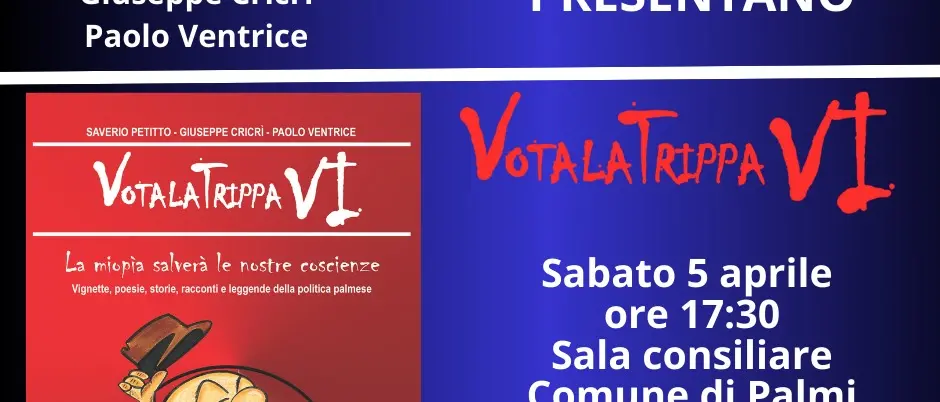 Palmi, il 5 aprile la presentazione del volume di satira “Votalatrippa VI”