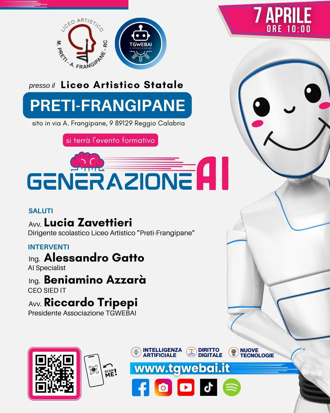 Reggio, prosegue il tour “Generazione Ai”: lunedì incontro al Liceo Artistico Preti-Frangipane