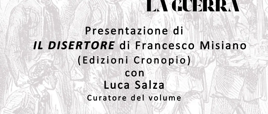 Reggio, presentazione del libro \"Il disertore\" di Francesco Misiano