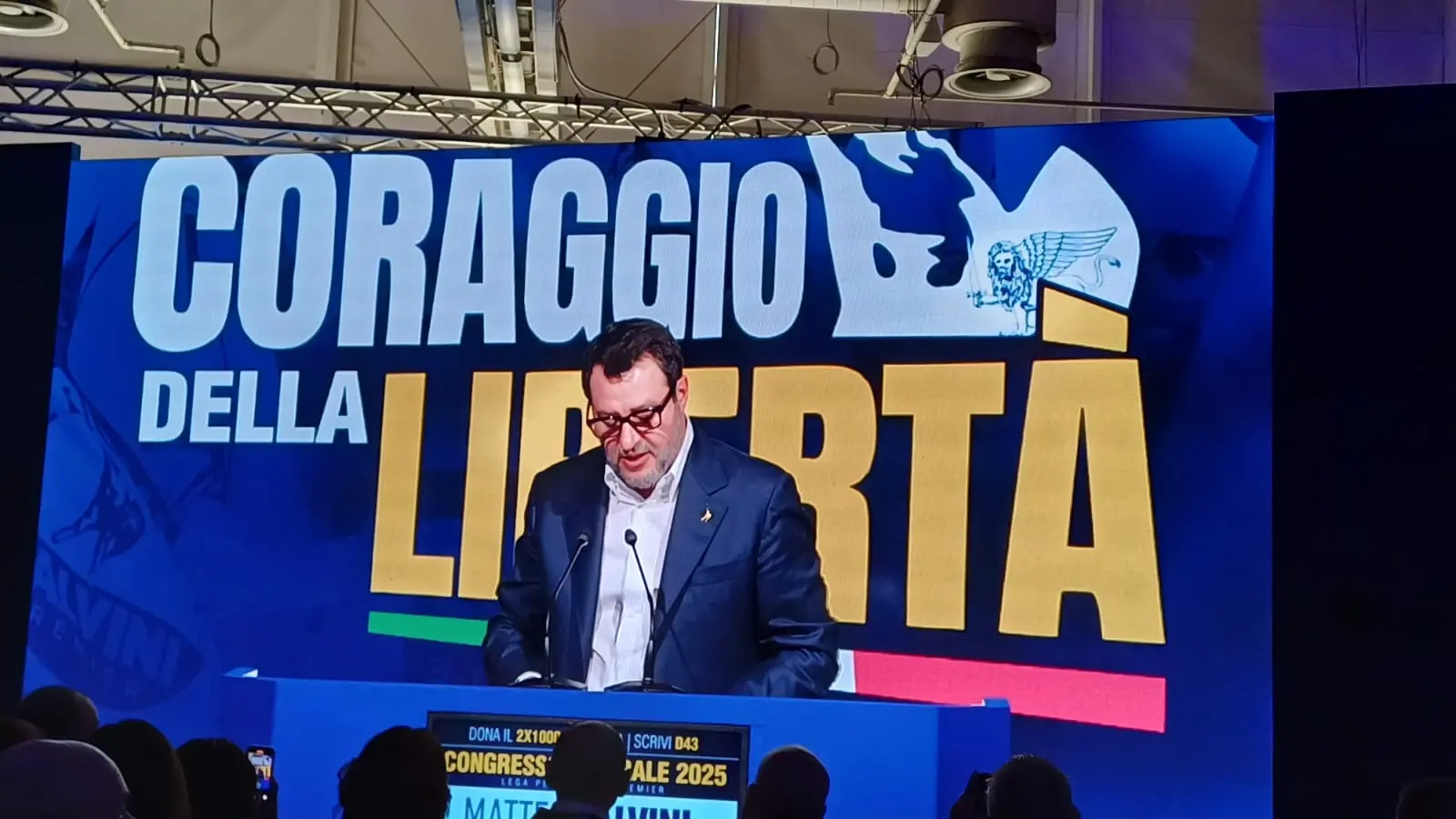 Matteo Salvini confermato segretario della Lega, il plauso di Mancuso