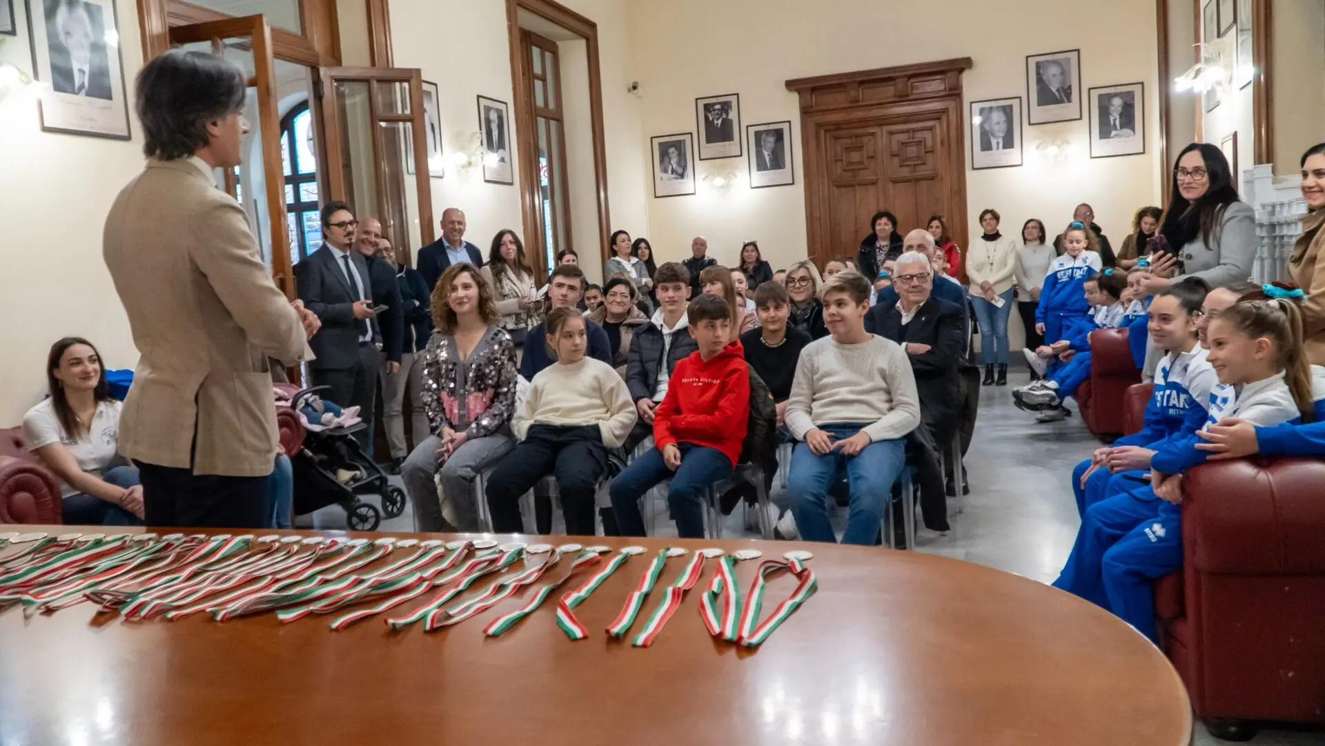 Reggio, la premiazione dei giovani sportivi presso Palazzo San Giorgio