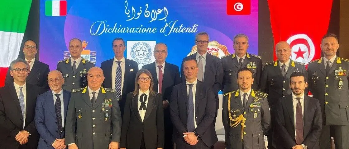 La Guardia di Finanza e l'Agenzia delle Dogane firmano la dichiarazione di intenti tra Italia e Tunisia