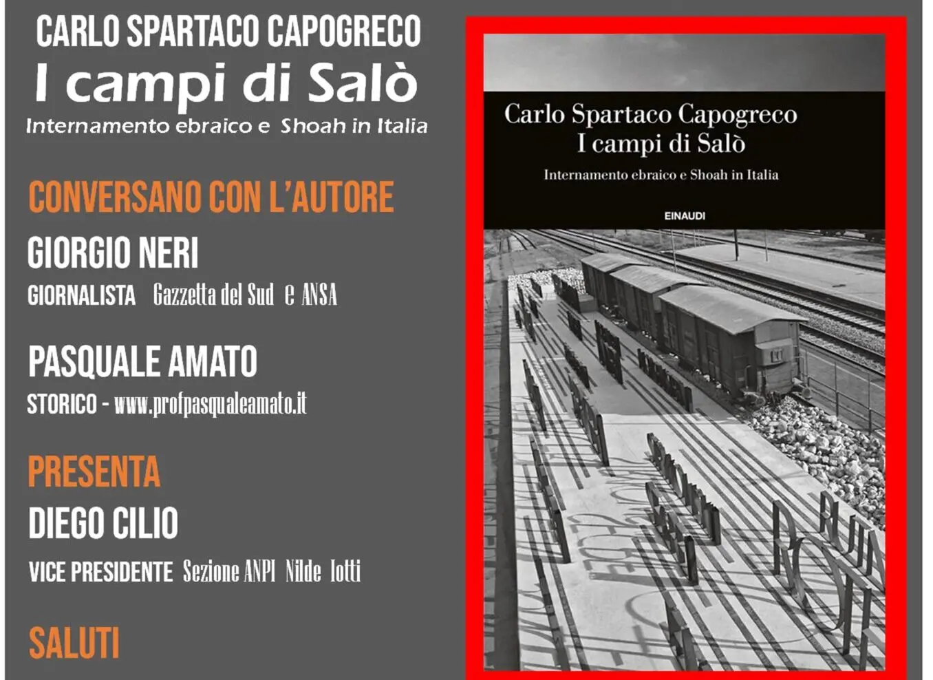 Reggio verso il 25 Aprile, Anpi e Arci Samarcanda presentano il libro \"I campi di Salò\"