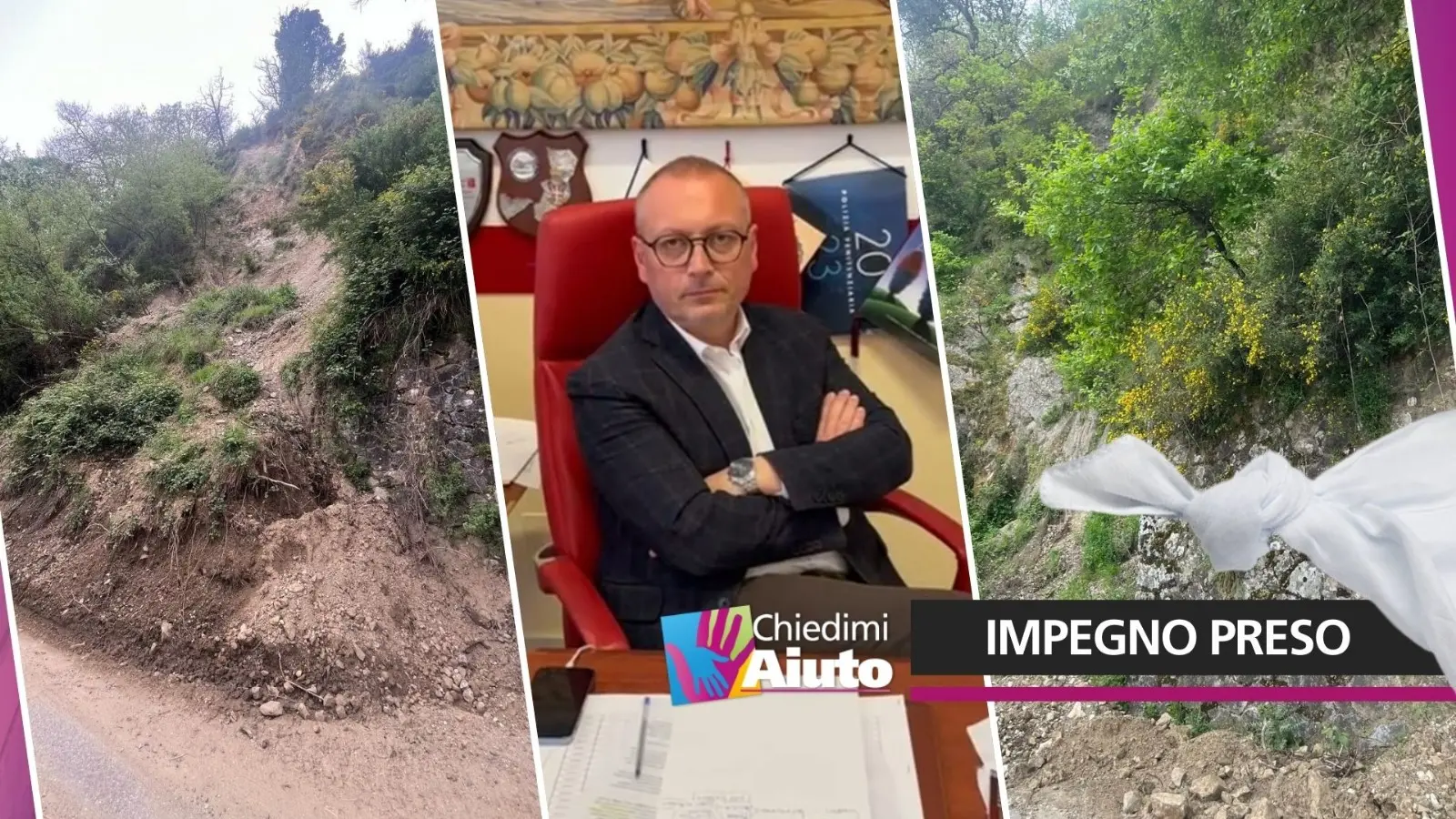 CHIEDIMI AIUTO | Sinopoli Inferiore torna a sperare: Dopo la denuncia il sopralluogo tecnico e l’impegno di Versace: «Metteremo la strada in sicurezza»