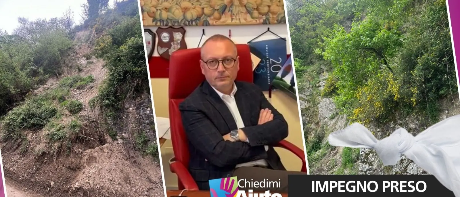 CHIEDIMI AIUTO | Sinopoli Inferiore torna a sperare: Dopo la denuncia il sopralluogo tecnico e l’impegno di Versace: «Metteremo la strada in sicurezza»