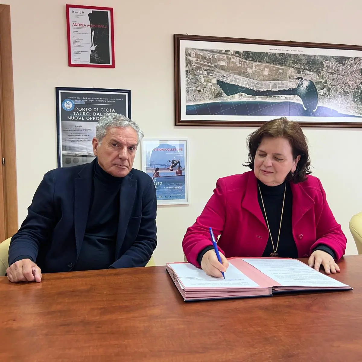 Salute e sicurezza nelle aree portuali, Agostinelli firma accordo attuativo con direttrice regionale dell'Inail Calabria