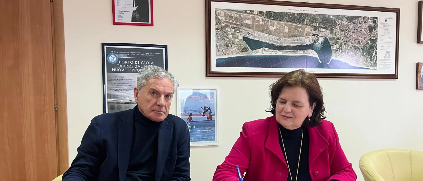 Salute e sicurezza nelle aree portuali, Agostinelli firma accordo attuativo con direttrice regionale dell'Inail Calabria