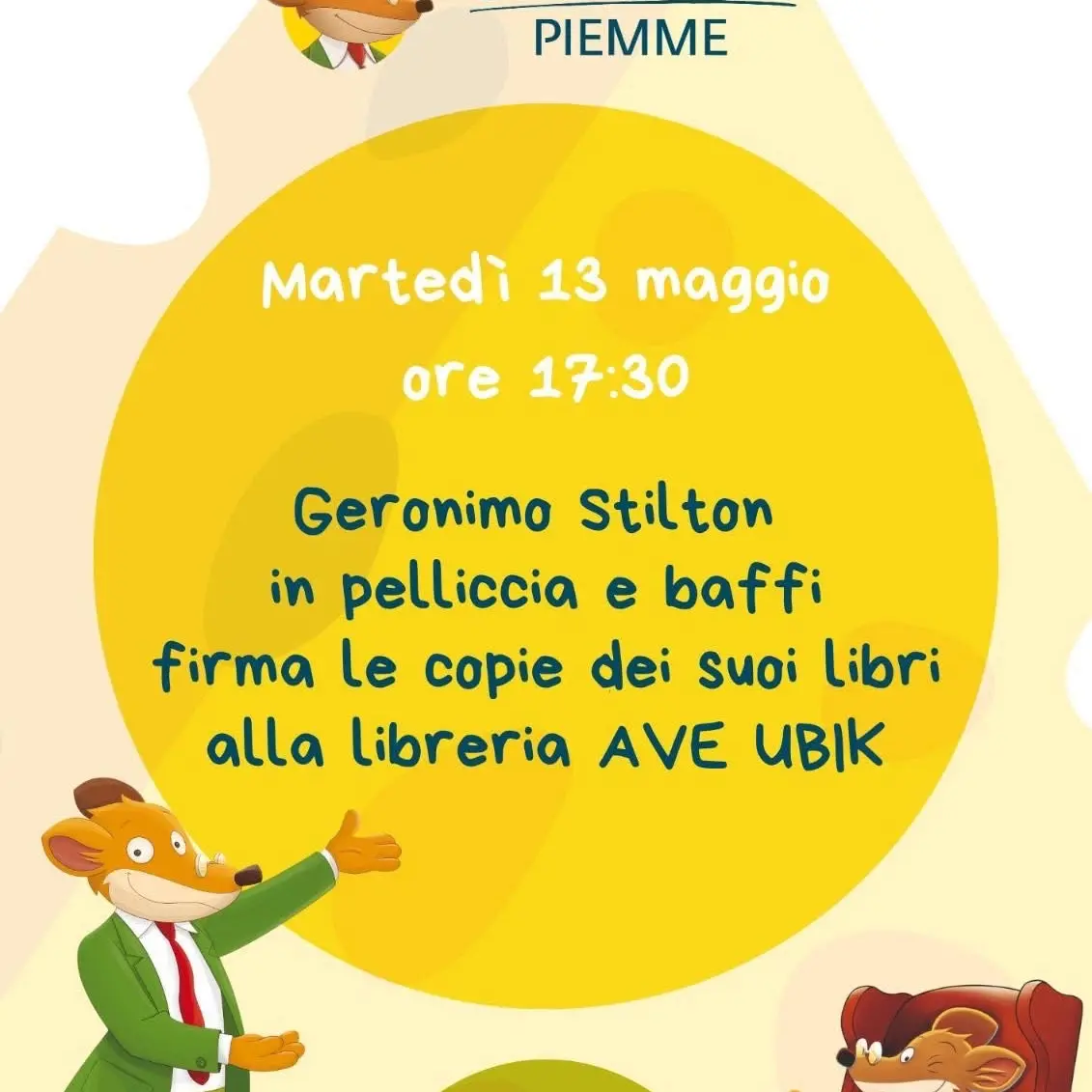 Reggio, Geronimo Stilton incontra i suoi piccoli lettori alla libreria Ave-Ubik