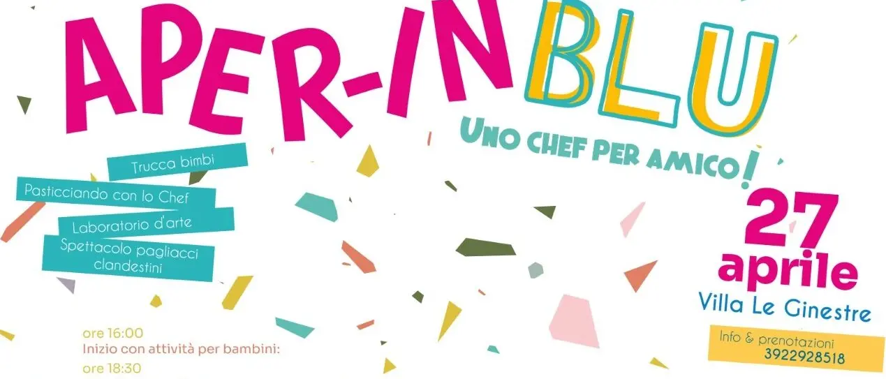 Reggio, villa Le Ginestre: al via all’evento di beneficenza “Aperinblu – uno chef per amico”