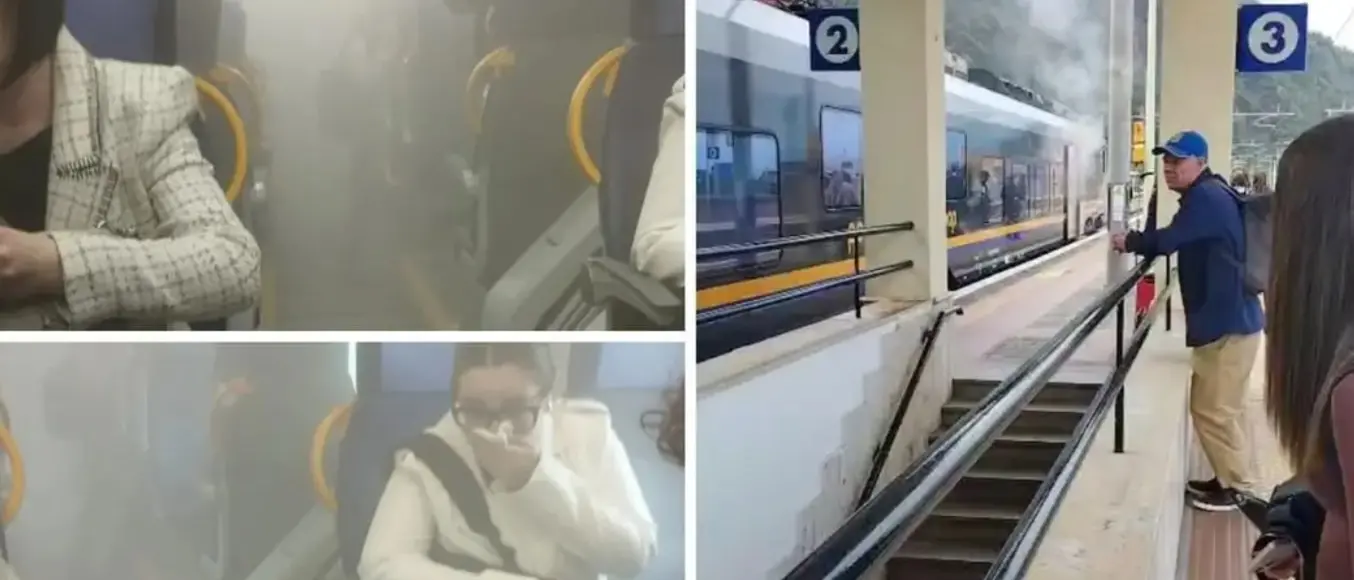 Fiamme sul treno Cosenza-Reggio Calabria, passeggeri avvolti dal fumo