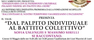 A Locri il talk \"Dal palpito individuale al battito collettivo. Massimo Sirelli e Sofia Uslenghi si raccontano\"