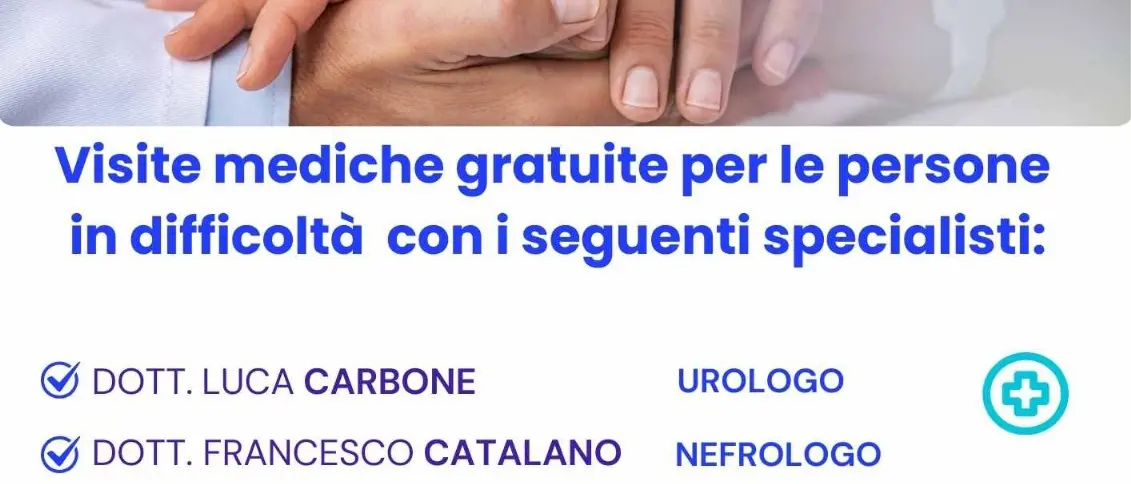 Reggio, visite mediche specialistiche gratuite per le persone in difficoltà economica