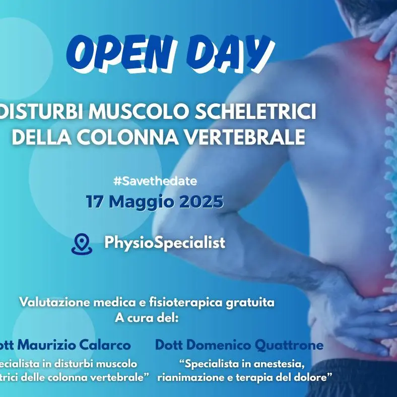 Reggio, visite gratuite per prevenire i disturbi muscolo scheletrici