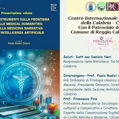Medical Humanities tra narrazione e IA, a Reggio la presentazione del volume al centro della riflessione scientifica e umanistica