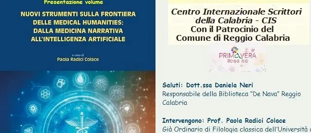 Medical Humanities tra narrazione e IA, a Reggio la presentazione del volume al centro della riflessione scientifica e umanistica