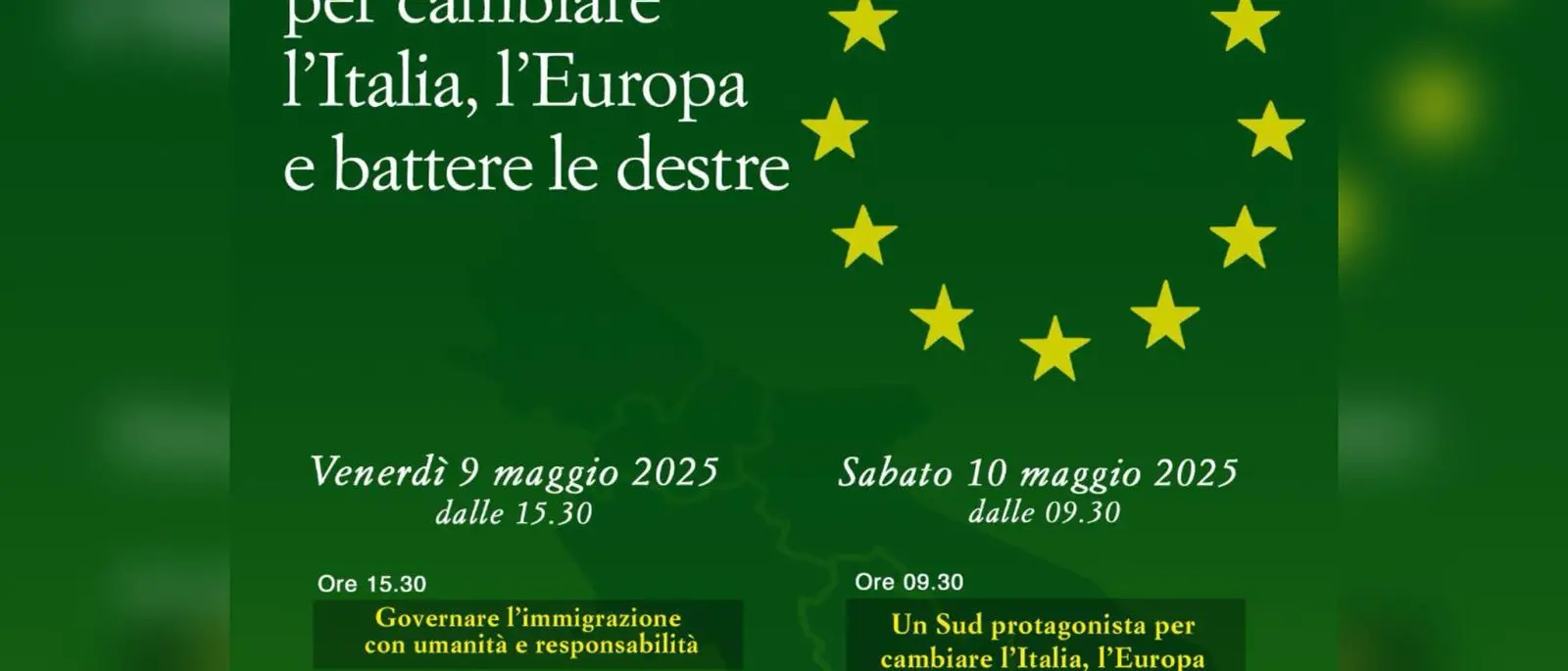 A Siderno l'evento “Un Sud protagonista per cambiare l’Italia, l’Europa e battere le destre”
