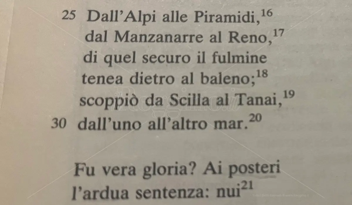 Il 5 maggio di Manzoni: «Da Scilla al Tanai, da un mare a un altro mare»