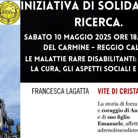 Reggio, sensibilizzare sulle malattie rare: l'incontro alla Chiesa del Carmine