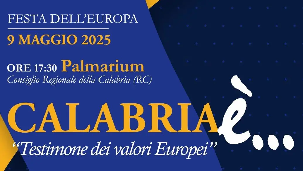 Calabria testimone dei valori europei: domani l'evento al Palmarium del Consiglio Regionale