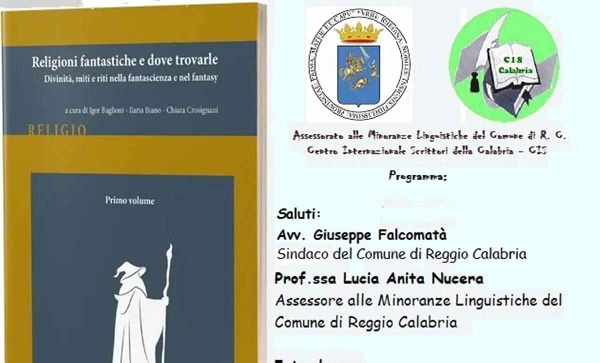Reggio, il Cis promuove l'incontro su Religioni e miti nell’immaginario fantastico contemporaneo