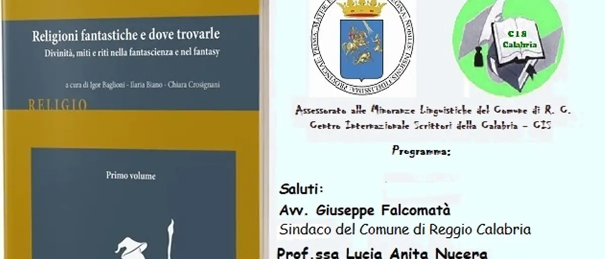 Reggio, il Cis promuove l'incontro su Religioni e miti nell’immaginario fantastico contemporaneo
