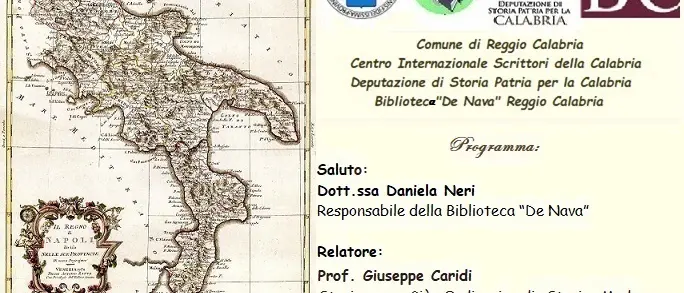 Reggio, il Cis della Calabria promuove la conferenza \"Calabria e Mezzogiorno nel Settecento\"