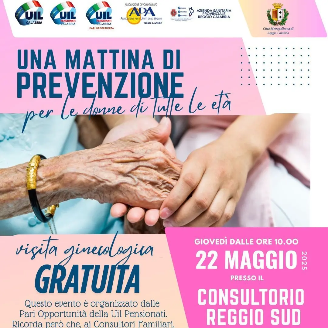 Reggio, il 22 maggio iniziativa di prevenzione ginecologica gratuita rivolta a donne di tutte le età