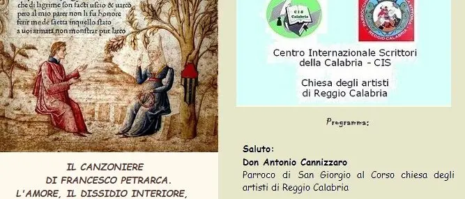 Reggio, venerdì la conferenza “Il Canzoniere di Francesco Petrarca. L’amore, il dissidio interiore, la vanità del tutto”