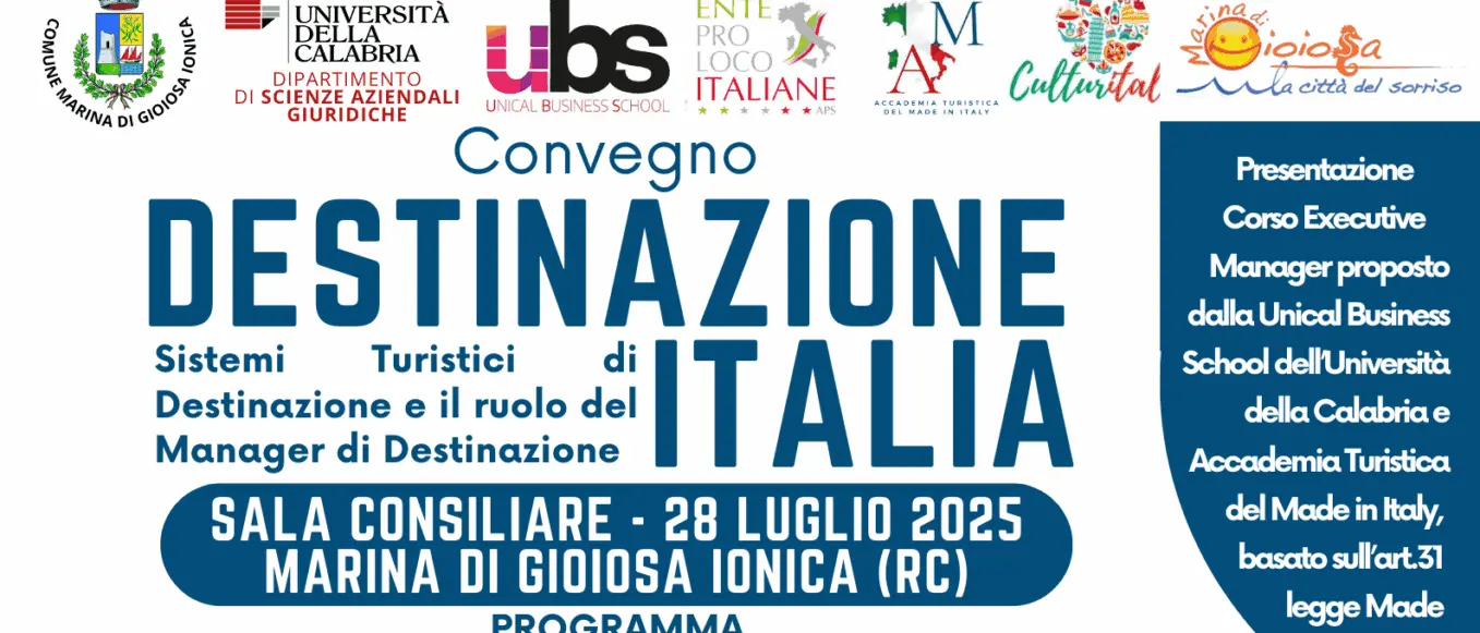 Marina di Gioiosa al centro del turismo del futuro: il convegno 'Destinazione Italia' con esperti, istituzioni e associazioni