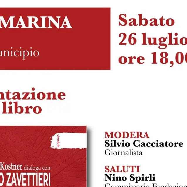 A Bova Marina sabato si parla di \"Battaglie di libertà\" con Zavettieri e Kostner