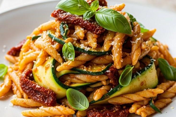 LA RICETTA DEL GIORNO | Pasta con pesto di pomodori secchi e zucchine