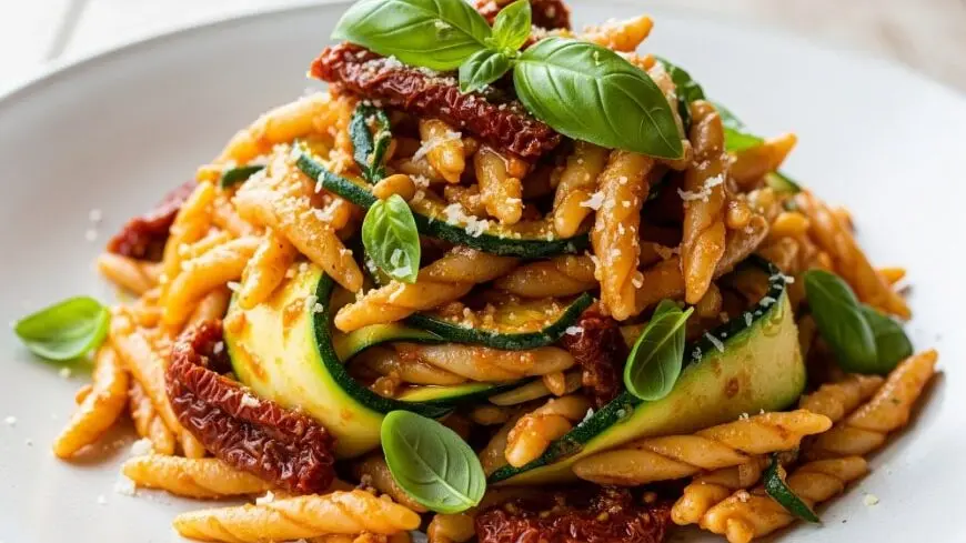 LA RICETTA DEL GIORNO | Pasta con pesto di pomodori secchi e zucchine