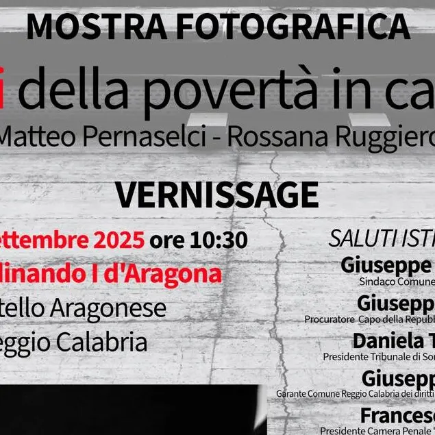 Reggio, vernissage della mostra fotografica \"I volti della povertà in carcere\"