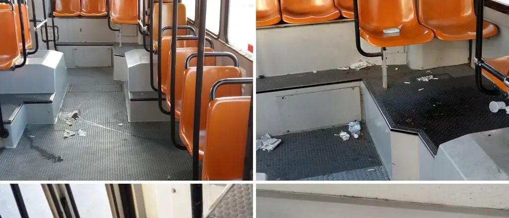 Danni agli autobus da parte dei tifosi della Reggina