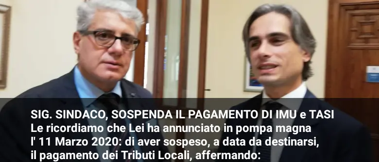 Reggio Calabria, Pizzimenti: «Il sindaco rinvii al 30 settembre i pagamenti di Imu e Tasi»