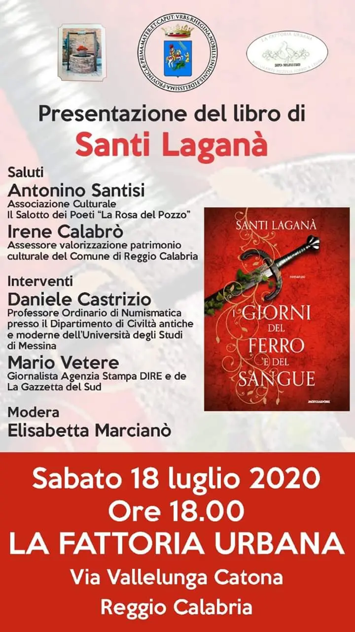 Reggio Calabria, sabato presentazione de \"I giorni del ferro e del sangue\" di Santi Laganà